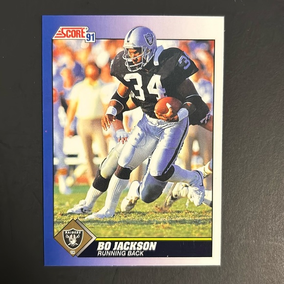🏈 3/$10. Bundle & Save. Bo Jackson. 1991 Score NFL card 100 - Picture 1 of 2